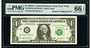 2003A $1 ���s�[�^�[ �V���A���ԍ� ���� �j���[���[�N 66 EPQ PMG �W�F�� ������ 711