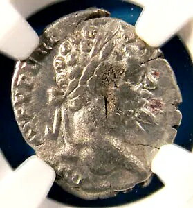 ローマ帝国コイン AD 193-211 シルバー セプティミウス セウェルス NGC F