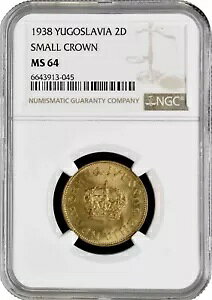 ���[�S�X���r�A 2 �f�B�i�[�� 1938�ANGC MS64 SMALL CROWN�A�u�s���[�g�� 2 �� (1934 - 1945)�v-