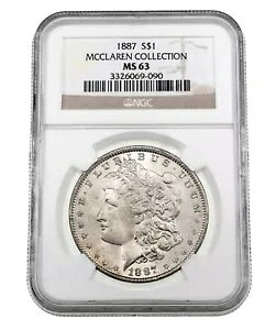 1887 N $1 K h݂ NGC ɂ MS-63 }N[ RNVƂĊit܂