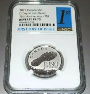 2019 Ji_ $3 JUNO D-DAY o[X v[t 70 PF70 Vo[ s NGC RC