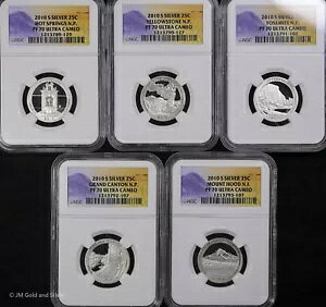 2010 S シルバー プルーフ アメリカ ザ ビューティフル 5 コイン セット NGC PF 70 ウルトラ カメオ