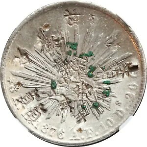 LVR 8 Reales Ho 1876 A.F. GV[WANGC VG ڍׁA`bv}[NB KM# 377.9