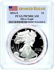 2024 S �v���[�t �V���o�[ �C�[�O�� PCGS PR70 �A�h�o���X �����[�X �t���b�O ���x�� �󏭐�!!!
