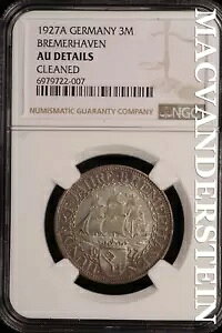 �h�C�c: 1927-A Three Marks Bremerhaven - NGC AU �ڍ� - �� #SLD771