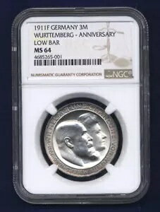 �h�C�c �������e���x���N ���B���w���� II 1911-F 3 �}�[�N �V���o�[ �R�C���ANGC �F�� MS64