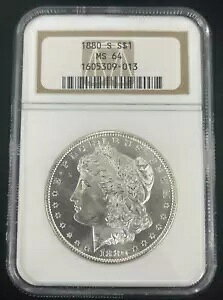 1880-S $1 MS64 ���[�K�� �V���o�[ �_���[ �I�[���h NGC �t�@�b�e�B �z���_�[