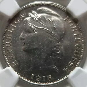 �|���g�K�����a�� 20 �Z���^�{ 1916 NGC MS 63 UNC �V���o�[ ���o�e�B �O���[�f�b�h ���X�^�[