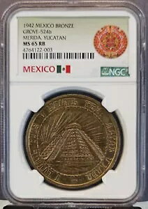 1942 ���L�V�R ���_�� �O���[�u 524b �����_ ���J�^�� �s���~�b�h NGC MS 65 RB �󏭕�� BU