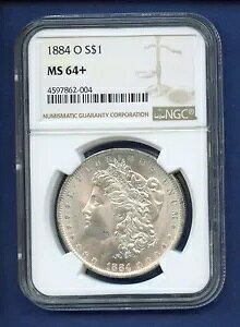 1884 O NGC MS64+ ���[�K�� �V���o�[ �_���[ $1 �č������� 1884-O MS-64+ �v���X �u���X�g �z���C�g