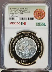 2014 ���L�V�R �V���o�[ 100 �y�\ 1914 �V�b�N�X �X�^�[ �f�������S NGC PL 70 ������