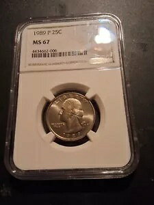1989-P Vg NGC MS 67 25C *32/1 |bv - $465 iKCh - 2124 WXg |Cg
