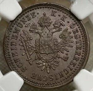 1851-B �I�[�X�g���A 1 �N���C�c�@�[ NGC MS 62 BN �|�b�v 1/3