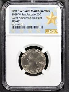 2019-W 25C �A�����J �U �r���[�e�B�t�� NGC MS67 �T���A���g�j�I