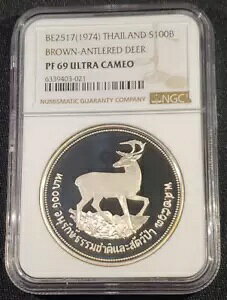 BE2517(1974) �^�C 100 �o�[�c�u���ی� - ���v - NGC PF69 UC