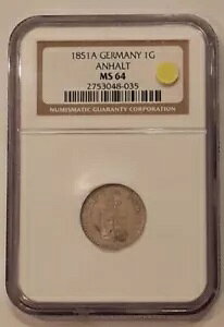 1851A �h�C�c / �A���n���g�A1 �O���b�V�F���ANGC MS64�B���ɒ�������i�ł��B