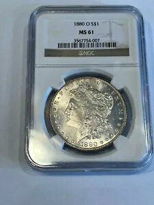 1880-O ���[�K�� �V���o�[ �_���[ - NGC - MS61
