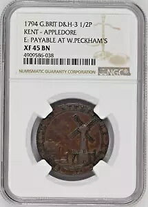 1794 CMX D&H-3 n[tyj[ Pg - AbvhA - W. y` NGC XF 45 BN