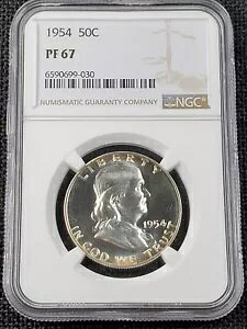 1954 �v���[�t �t�����N���� �n�[�t�_���[ NGC PF67 PR67 - ���C�g�S�[���h �g�[�j���O 0699-030