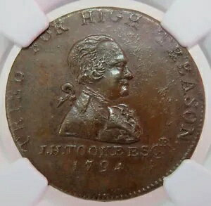 1794�N �C�M���X 1/2�y�j�[ NGC MS 63 BN �~�h���Z�b�N�X �W���������t�߂�Ƃ��� D&H-1046