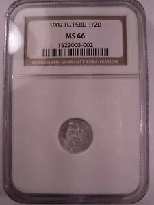 �y���[ 1907 FG 1/2 �f�B�l�� NGC MS-66