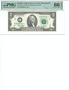 2003 $2 FRN FR1937-I* PMG 66 EPQA~lA|X S/N I00266631*!!!