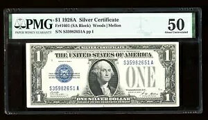 DBR 1928-A $1 Vo[ t@j[obN Fr. 1601 SA ubN PMG AU-50 VA S35982651A