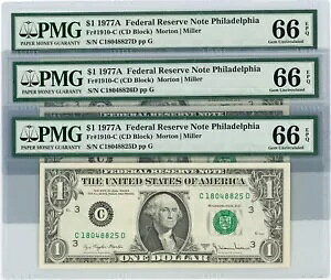 _l1910C $1 1977A 3 AAMs 66 EPQ PMG DC-1603