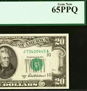 1950B $20 �A�M������s�� PCGS 65PPQ ��� �J���U�X�V�e�B Fr 2061-J