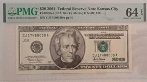 2001 h 20 h FRN AMs PMG 64 I𖢗 Fr 2088j E??PQ