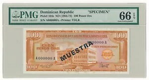 �h�~�j�J���a�� 100 �y�\ ND 1965 P. 104 / 104s �W�{ / ESPECIMEN PMG 66 GEM
