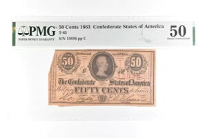 1863 50 Zg AJA T-63  Unc 50 PMG *7640