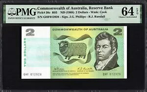 �I�[�X�g�����A 2 �h�� P38c R83 1968 �t�B���b�v�X �����h�[�� PMG64 UNC EPQ ���� ����