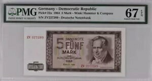 1964 �h�C�c 5 �}���N P22a ���� UNC PMG 67