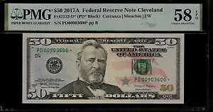 US 50 $ 2017A PMG 58 EPQ Fr #2133-D* X^[ FRN N[uh JU/j[V/FW