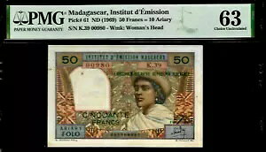 }_KXJ 50 t = 10 AA 1969 PMG 63 UNC sbN # 61