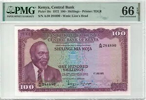 PjA 100 VO UNC  1972 N P-10c PMG  66 EPQ W Pjb^