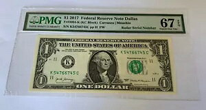 PMG-67 $1 2017 FRN �_���X �u���b�N KC ���[�_�[ �V���A���ԍ�