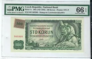 `FRa 100 KORUN ND(1993) Ât 1961 X^v G82 PMG 66 EPQ