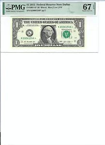 2013 $1 FRN FR3001-K* PMG 67 EPQ�A�_���X * ����!!! S/N K20065146*!!!