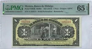 LVR BANCO DE HIDALGO (ND) sbN S304b 1 y\ PMG 65 EPQ