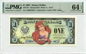 2007 $1 Disney $ AG Vf 20 NDIS125 PMG CH64 EPQ
