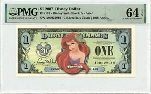 2007 $1 Disney $ AG Vf 20 NDIS125 PMG CH64 EPQ