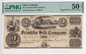 1836-38 $2 �t�����N���� �V���N �J���p�j�[ �p�~�m�[�g �I�n�C�I�B OH PMG AU50 EPQ �c��