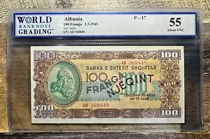 1945 AojA 100 tK P-17 WBG AU 55 (PMG/PCGS 58 ȍ~?) *tH[hȂ*