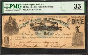 1862N $1 WN\ ~VVbsh MSCR25B ʉ PMG 35 `CX VF (023)