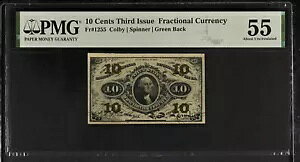 1864-1869 [ 10 Zgʉݑ 3 s Fr-1255 O[ obN PMG AU55