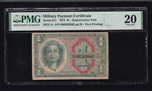 US $1 V[Y 611 RE9 MPC m[g PMG 20 VF (668)
