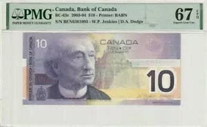 �J�i�_ 2003 �h�� 10 PMG �F�莆�� UNC 67 EPQ �s�b�N BC-63c