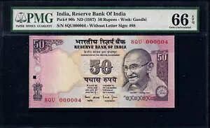 sbNԍ 90B 1997 50 s[ PMG 66  UNC VAԍ 000004